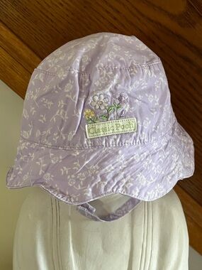 Lavender Floral Classic Pooh Sun Hat for Kids